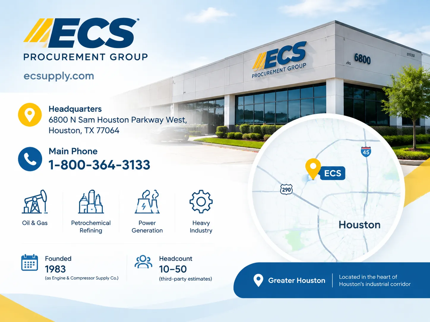 ecsupply.com Headquarters and Phone Number in the USA