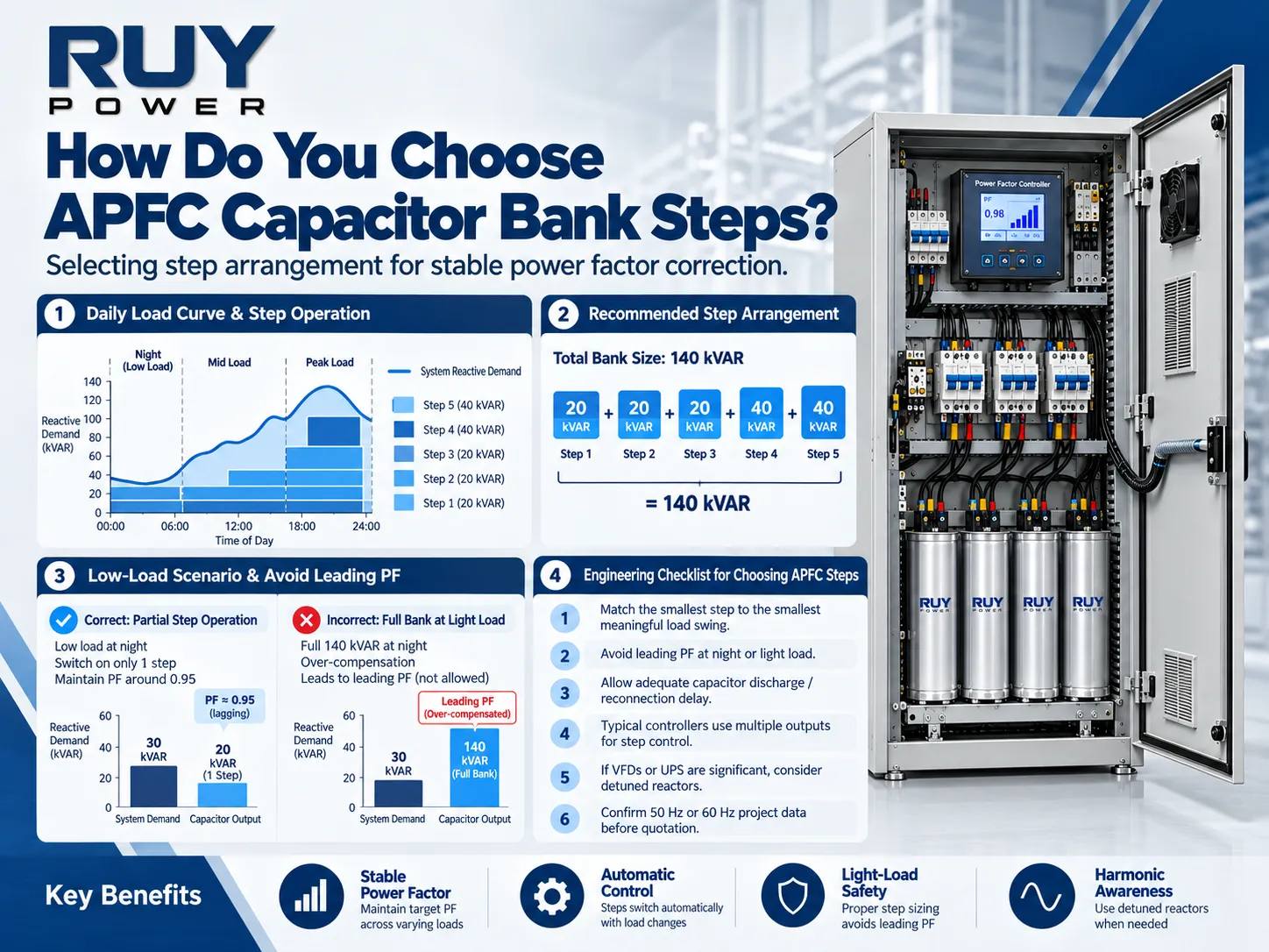 How Do You Choose APFC Capacitor Bank Steps